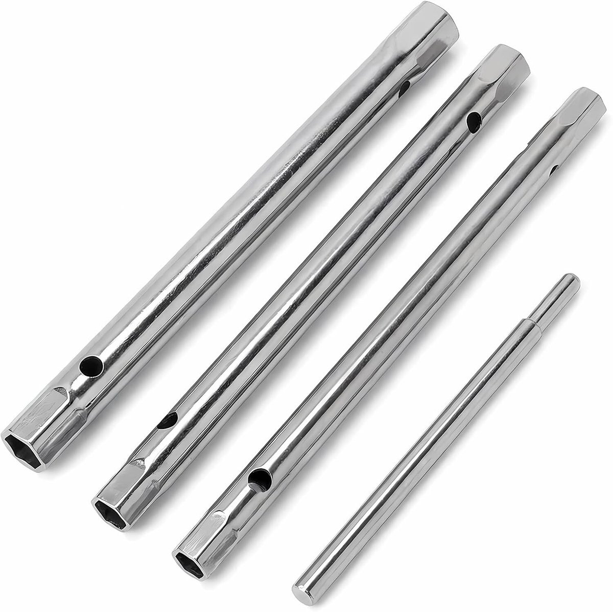 Buissteeksleutelset - Zilver - 200 mm - Roestvrij Staal - Voor Sanitair Installaties