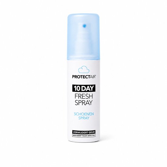 ProtectAir 10 Day Fresh Spray schoenenspray verwijdert geur, beschermt tegen infecties.