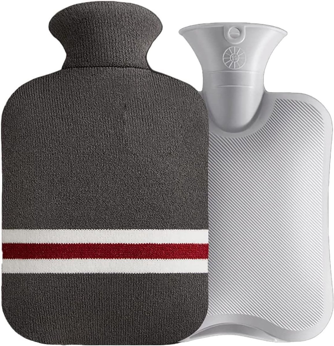Grote 2 Liter Warmwaterkruik met Zachte Hoes voor Koude en Warme Therapie, Pijnverlichting bij Rug, Nek en Menstruatiekrampen, Ideaal Cadeau voor Gezondheid en Welzijn