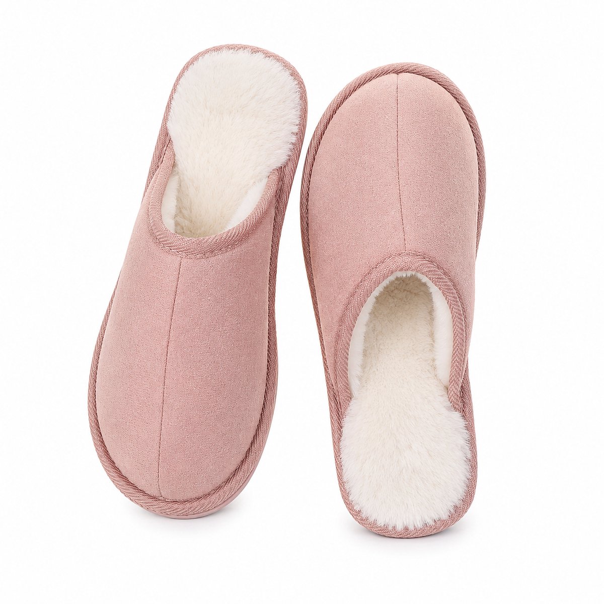 Puresolve Dames Pantoffels – Warme Gevoerde Sloffen – Zachte Winterpantoffels – Roze – Maat 40/41