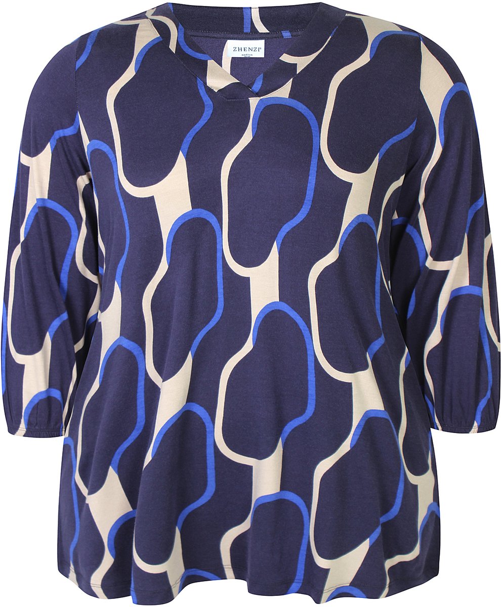 Zhenzi - Sylva 1432 - Blouse Cobalt blue maat XS=40