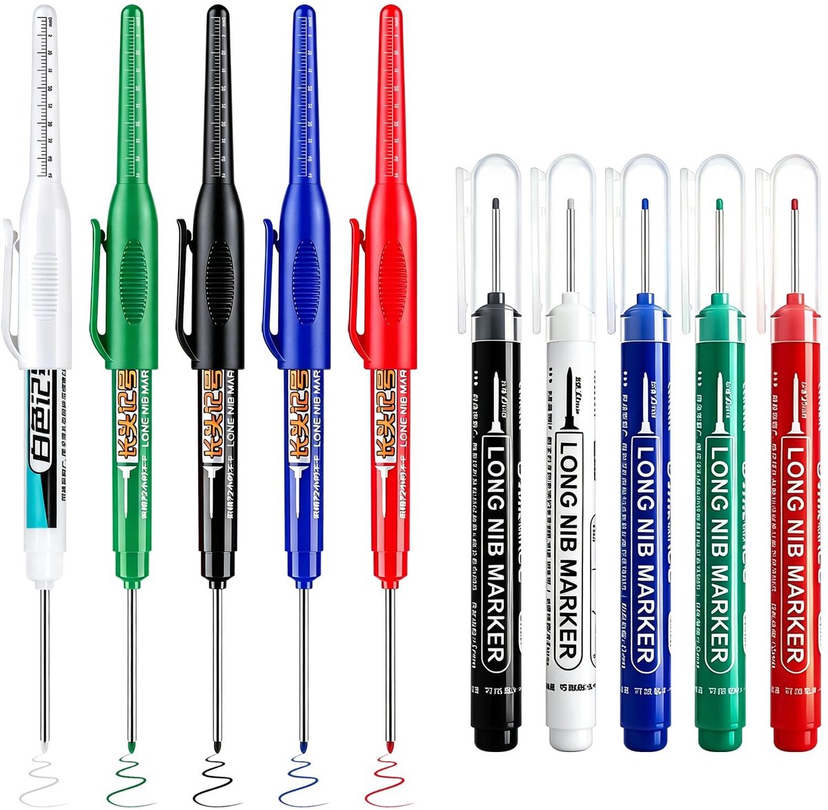 Solidchoice - Diepe Gaten Marker Set van 10, Metalen Markers voor Precisie