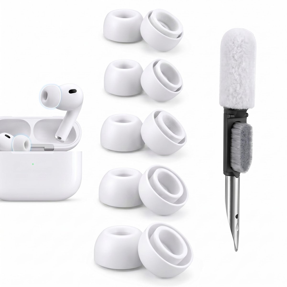 Solidchoice - 5 Paar Vervangende Oordopjes voor AirPods Pro 3 - Diverse Maten