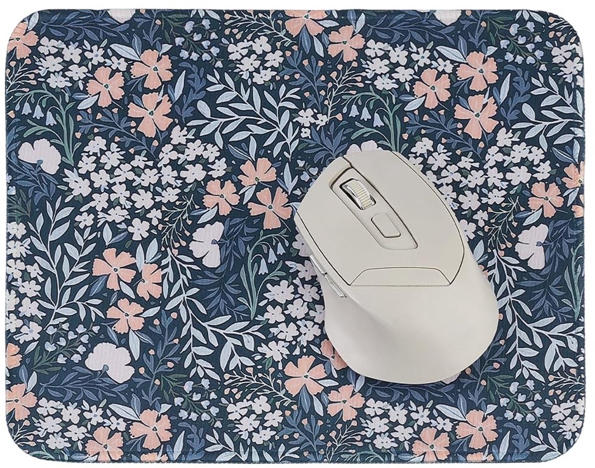 Solidchoice - Vintage Bloemen Muismat met Antislip Basis