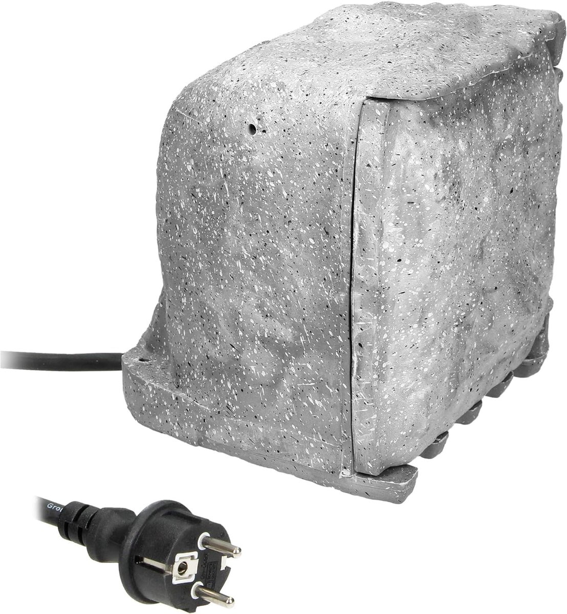 SnelShoppen - Garden Socket STONES - Waterdichte Stekkerdoos Buiten - 4 x 2-polige + Aarde (Schuko) - Automatisch/Manueel - Tuinaccessoire