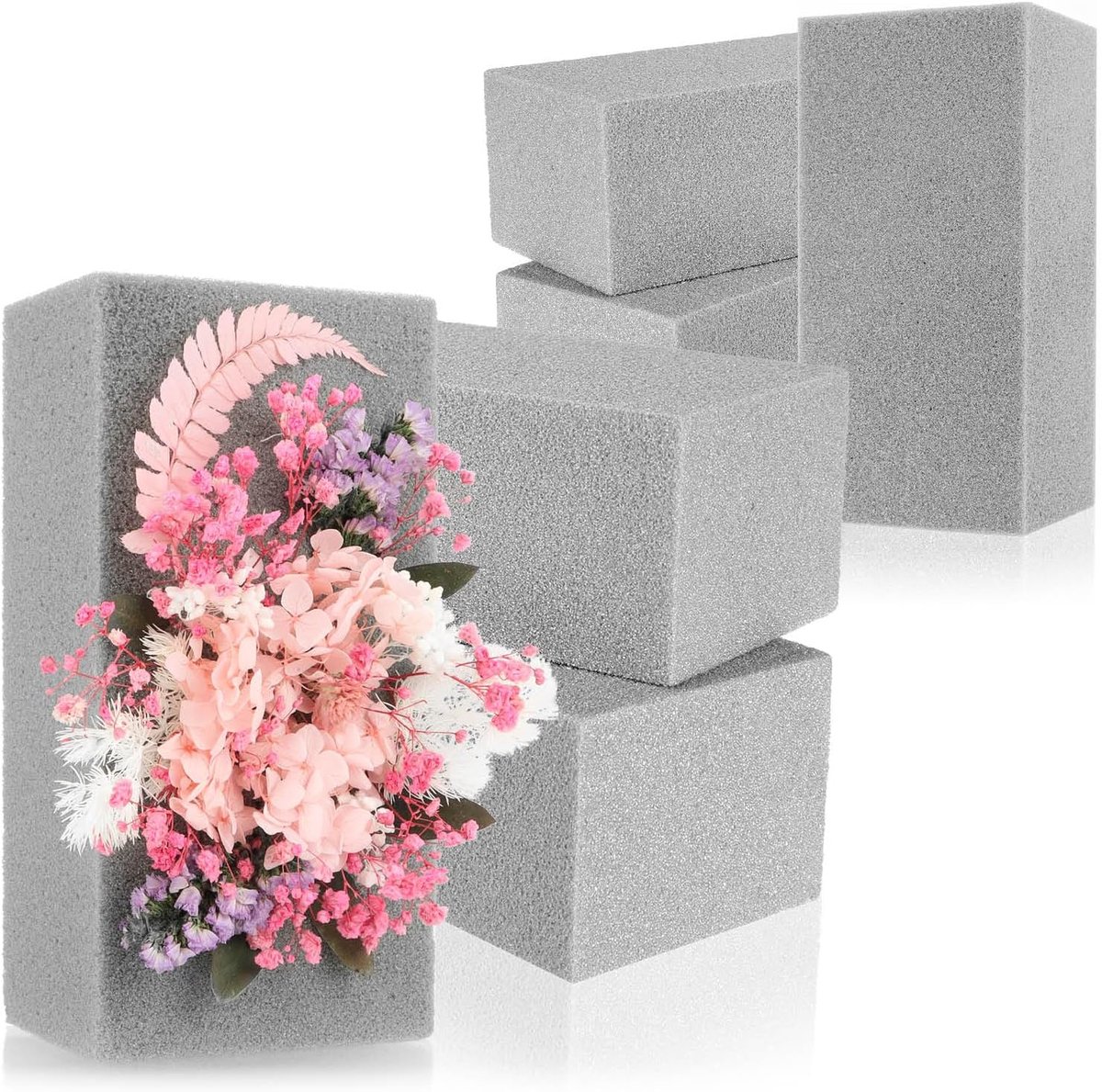 SnelShoppen - 6 x Bloemenvuller - Bloemenschuim voor Drogen Bloemen - Creatieve Spons voor Bruiloften, Verjaardagen, Decoraties en Meer