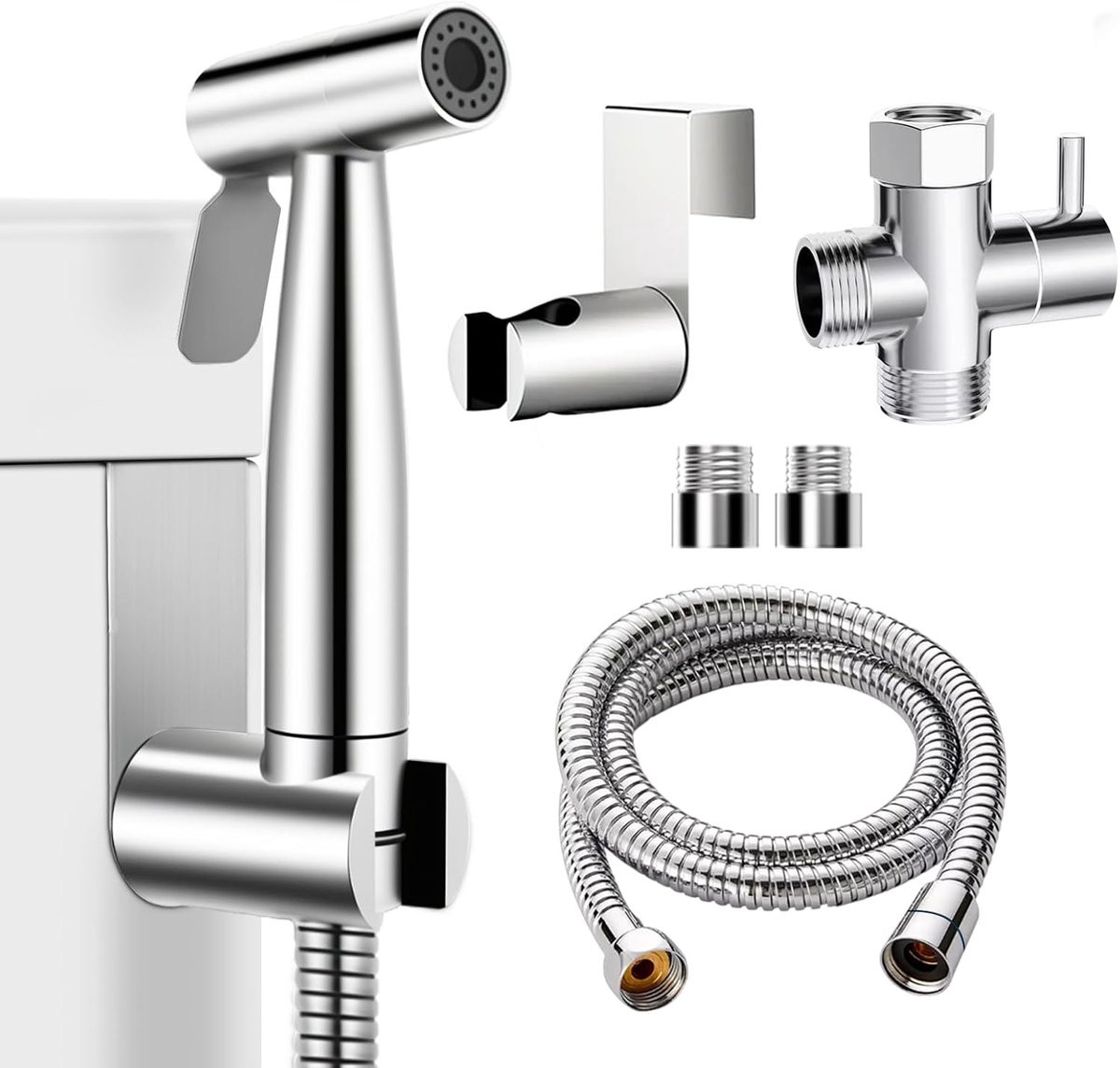SnelShoppen - Handheld Bidet Sprayer voor Toilet - RVS Shattaf Kit - Douchespray voor Persoonlijke Hygiëne - Lekvrije Handdouche - Ideaal voor Badkame