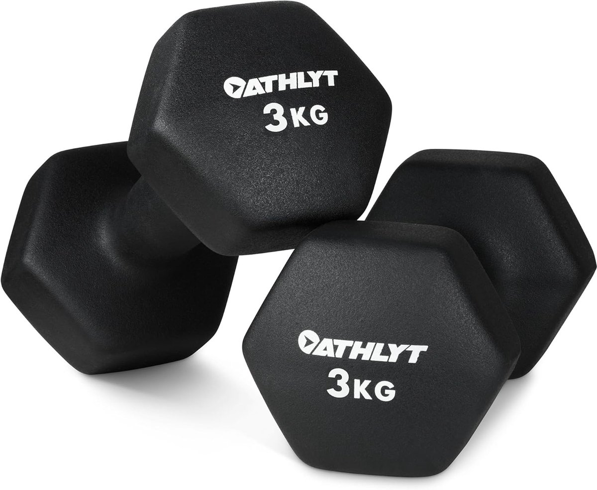 SnelShoppen - Dumbbells set 2x5kg - Thuis trainen - Gewichten voor krachttraining, fitness, aerobics en CrossFit - Antislip ijzer - Ideaal voor beginn