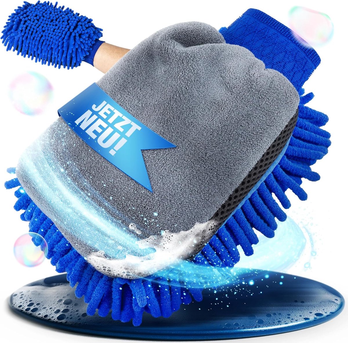 SnelShoppen - Microfibre Auto Wasdoek 20x16 cm, Ultra Zacht, Absorberend, Lint-Vrij, Ergonomische Antislip Manchetten, Effectieve Reiniging voor Lak e