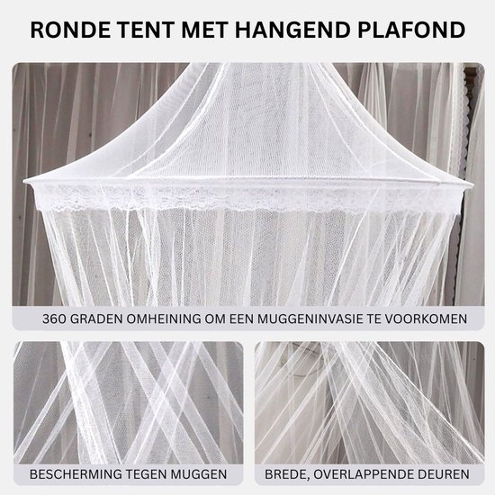 CLGP® Klamboe 1 Persoons - Muggennet - Muskietennet Baby - Wit — afbeelding 4