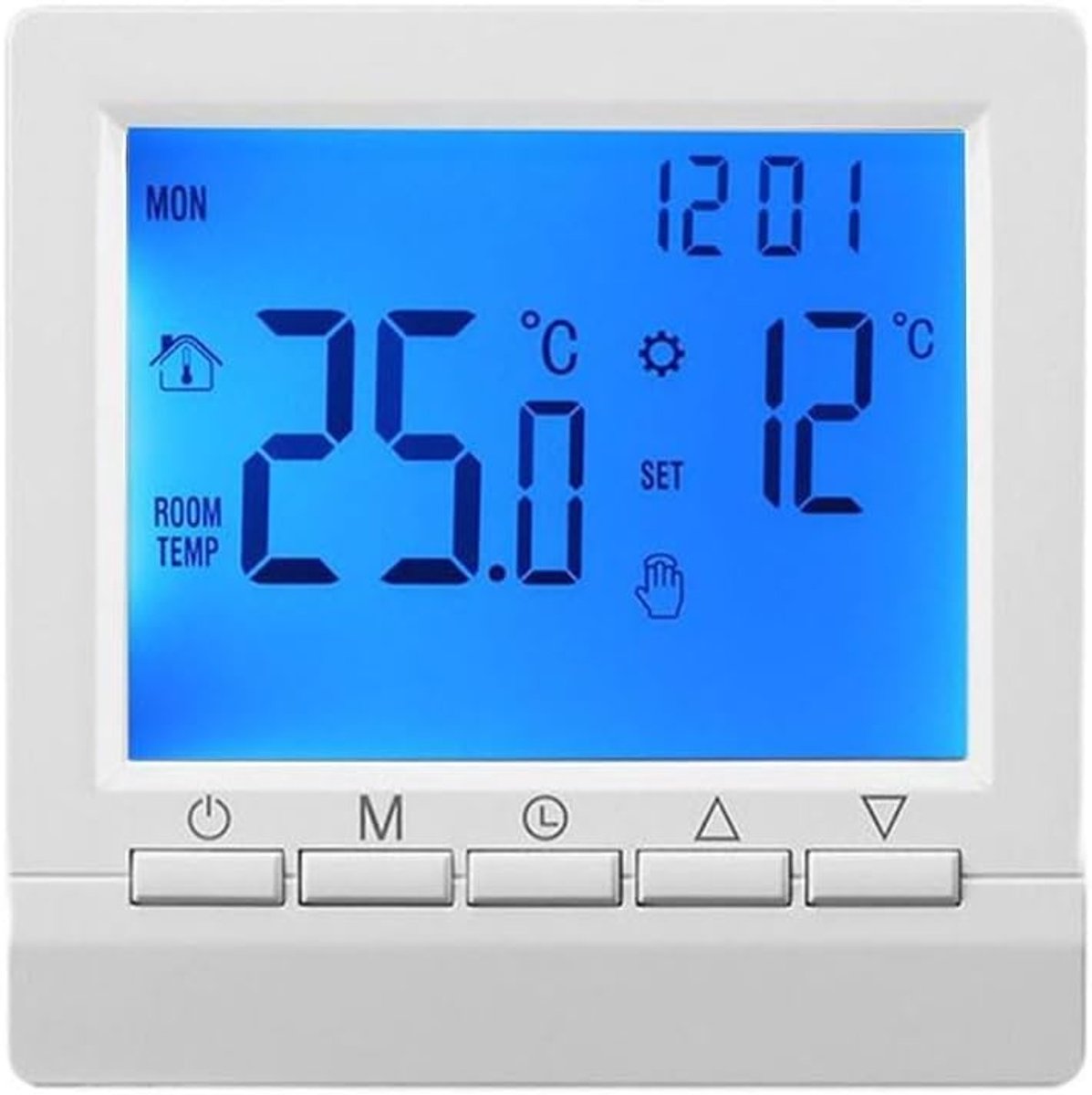 SnelShoppen - Programmeerbare Digitale Thermostaat, Slimme Temperatuurcontroller, Wand Thermostaat met LCD, Gas Boiler Thermostaat, Verwarming Regelaa