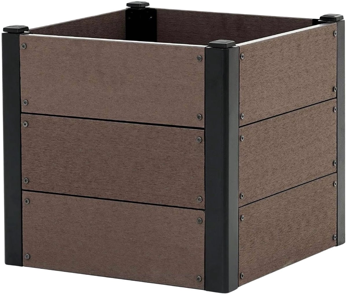 Verhoogde Plantenbak - Diep Wortel design Groenten en Bloemen - voor tuin en balkon - 64x64x60 cm Met Afwateringsgat - 124 x 64 x 74 cm