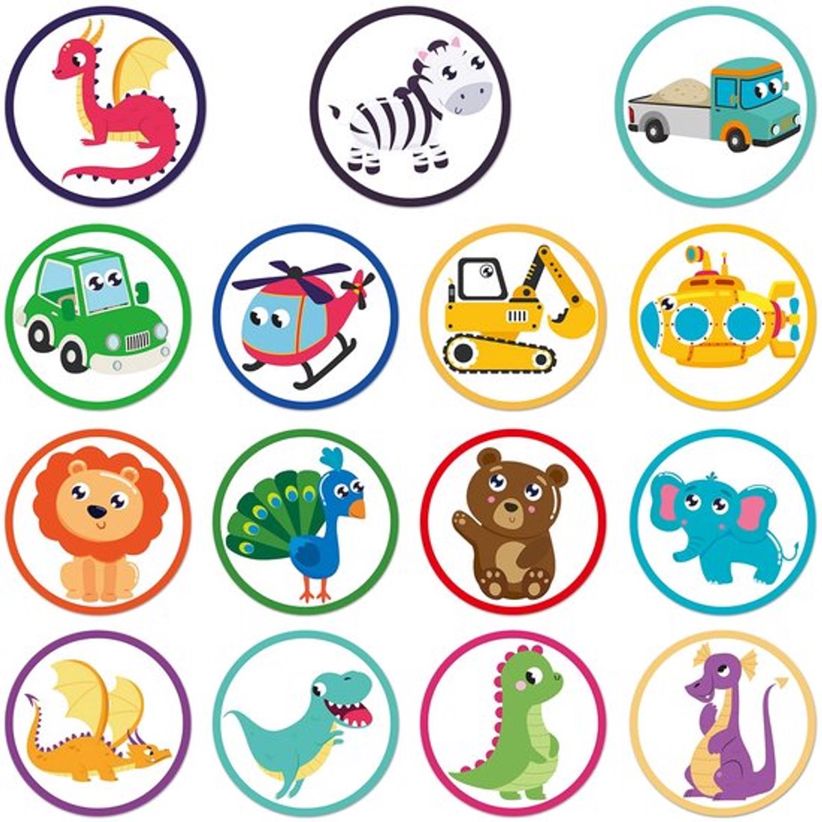 30st Stickers voor Zindelijkheidstraining, 15 Patronen Dieren Kleurveranderende Zindelijkheidstrainingsstoel Magische Sticker Toiletdoel Stickers voor Zindelijkheidstraining voor Peuters