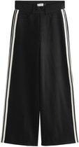 Next - Dames - Jersey denim broek met wijde pijpen - Zwart