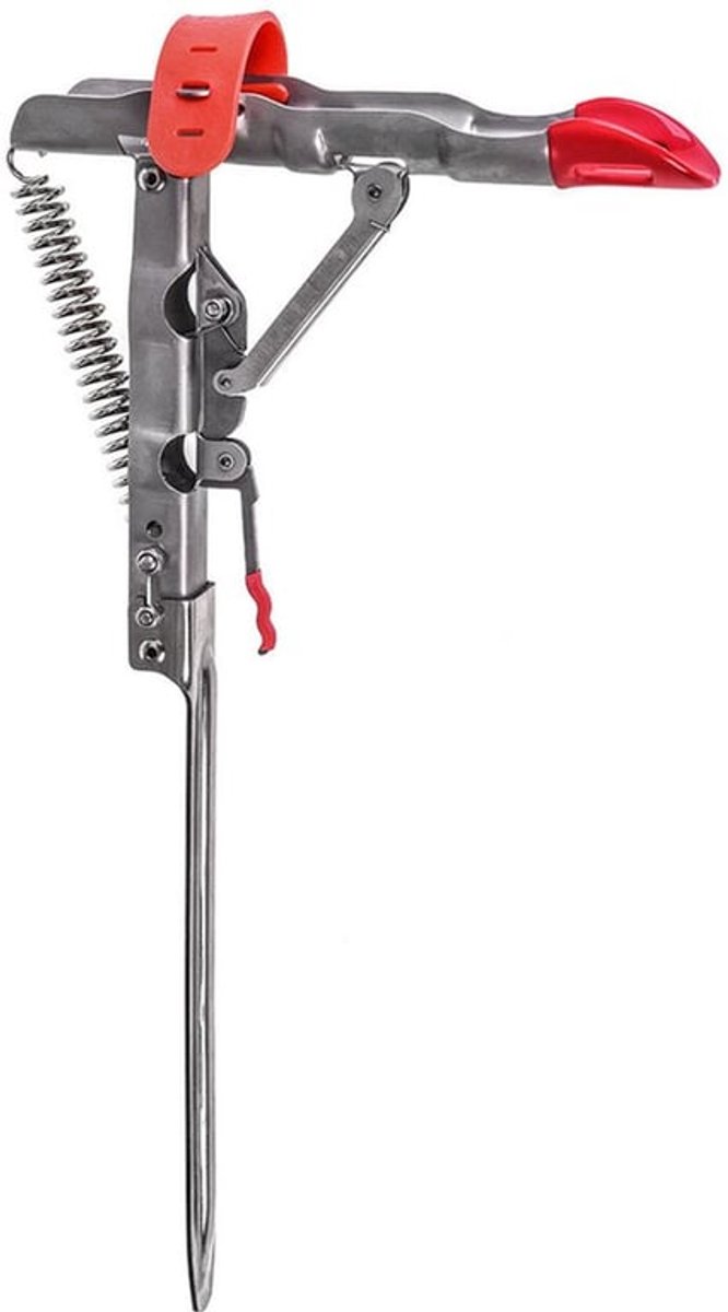 Automatische vishengel met veerbeugel van roestvrij staal