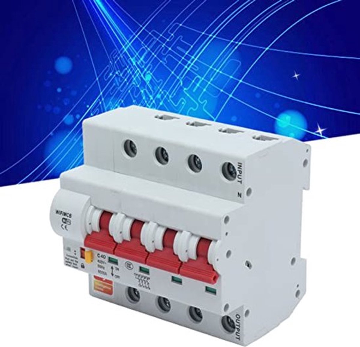 Smart WiFi 4P-afstandsbediening met beveiligingsslot voor thuis (40A)