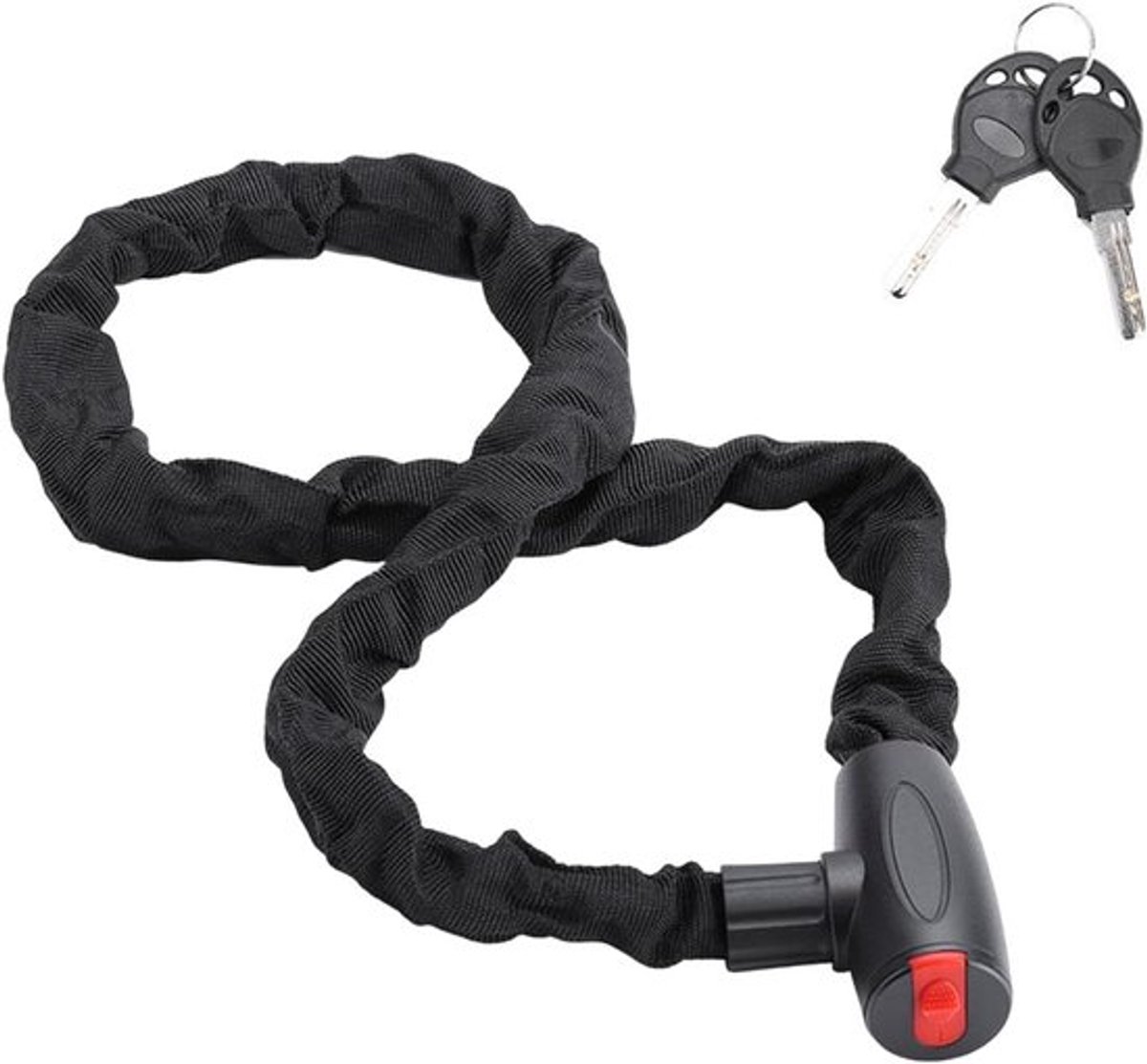 Antidiefstalslot voor mountainbikes - Antidiefstalkettingslot voor elektrische fietsen en motoren - 60 cm met 2 sleutels - Praktisch Fietsaccessoire voor Buiten