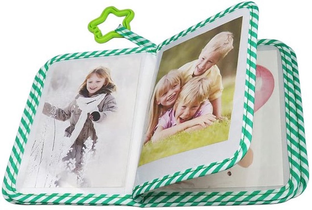 Groot Schattig Fotoalbum, Zacht Fotoboek Cadeauset, Babyfotoalbum voor totale Peuter (Groente)