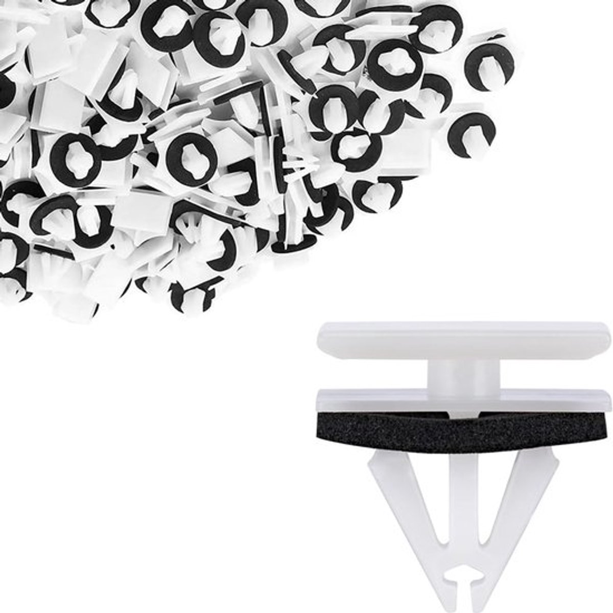 50 stuks zijtrimclips, clips voor autobekleding, zijdrempelclips, kunststof zijrok, clip voor autodeurpaneel, sponsafdichting