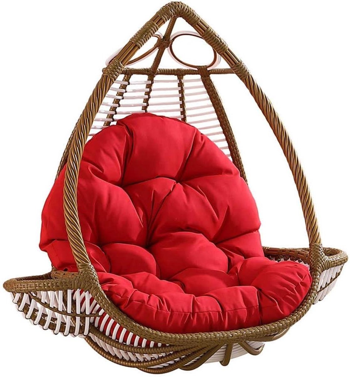 Schommelstoel Kussen - Hangmat Stoel - Buiten Ontspannen - Getufte Structuur - 90x120cm - Bruin