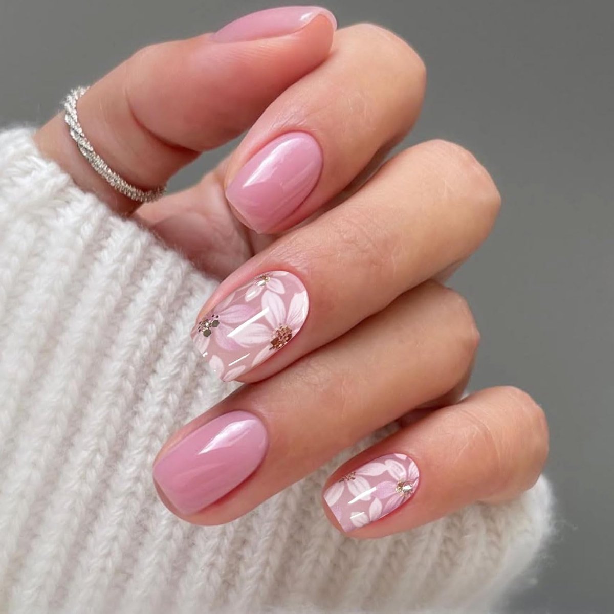 SnelShoppen - Flower Nail Foil UV Gel Nagelstickers - Zelfklevende Nageldecoratie - 20 Stuks - Duurzaam & Veilig - Perfect voor Feest & Dagelijks Gebr