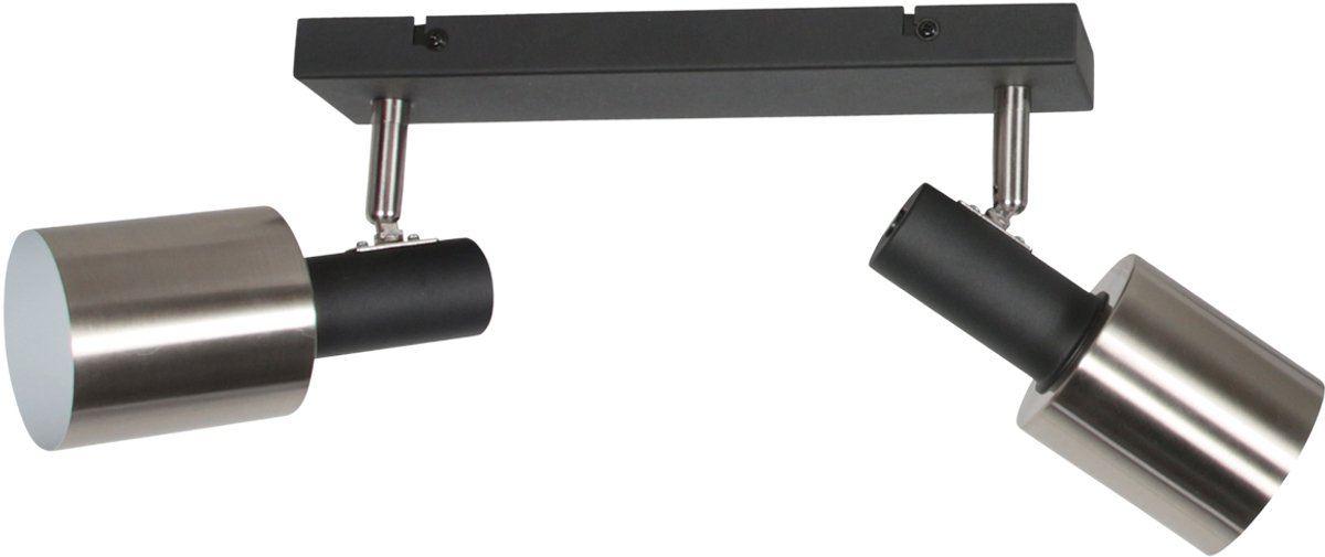 Wandlamp - zwart - Fjorgard - metaal - opbouwspot - E27 - 4849ZW - Anne Lighting