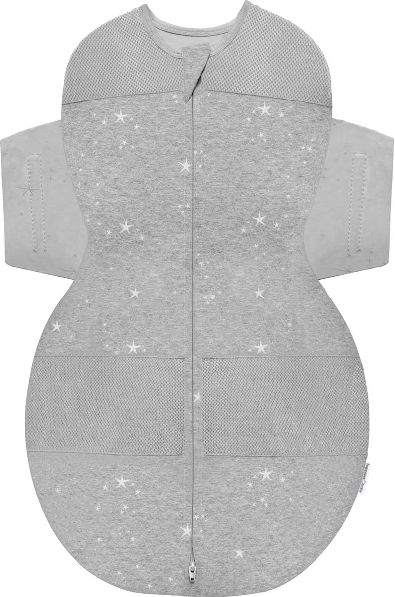 SnelShoppen - SNOO Sleep Sack - 100% Biologisch Katoen Baby Swaddle Dekentje - Doctor Ontworpen voor Gezonde Heupontwikkeling - Graphite Sterren, Smal
