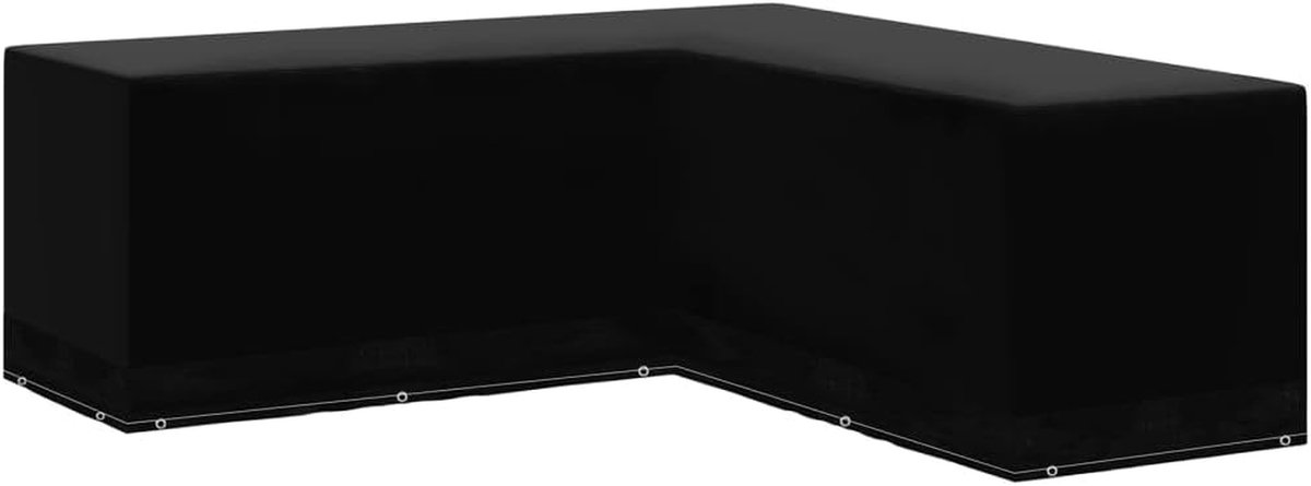 Tuinmeubelzeil L-vorm - Afdekhoes Meubels - Meubels Beschermen - Waterdicht UV-bestendig - 250x250x90 cm - Zwart