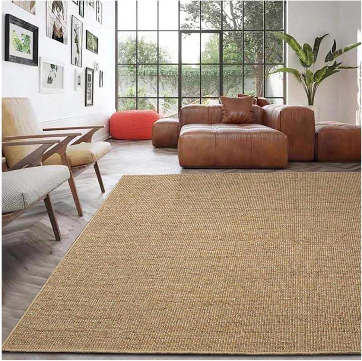 Natuurlijk Jute Vloerkleed - Sisal Loper Mat - Woonkamer Decoratie - Handgemaakt Ambachtelijk Werk - 120x200 cm - Beige
