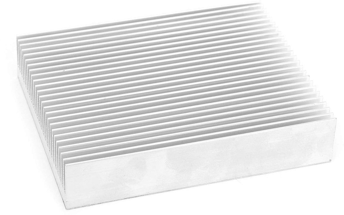Aluminium Koellichaam - Koelmodule Warmteplaat - Elektronica Koelen - Sleufvin Ontwerp - 80 x 20 x 100 mm - Aluminium
