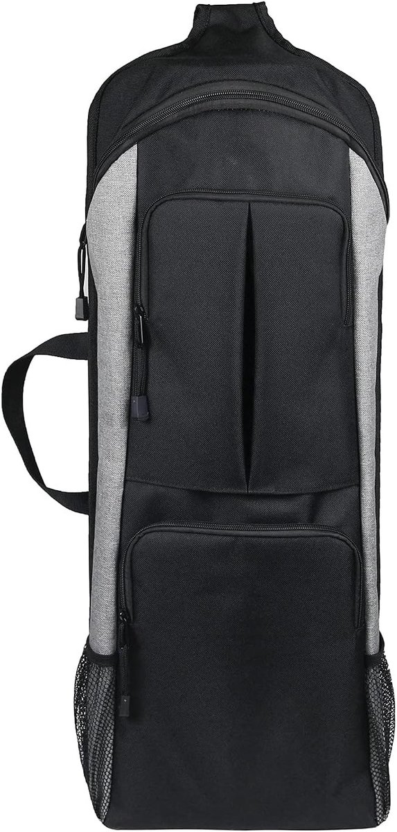 SnelShoppen - Yogamat-tas, multifunctionele opbergtas voor yogamat met groot zijvak, vak met ritssluiting, duurzame 600D Oxford-doek, stijlvolle gemen