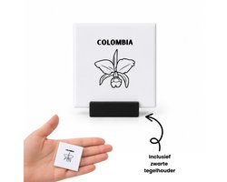 Colombia tegeltje met tegelhouder - Piloot - Colombia cadeau - tegeltjes met tekst - beste land - Leuk cadeau voor je Vriend om te geven - spreuktegels - 4.8x4.8 CM