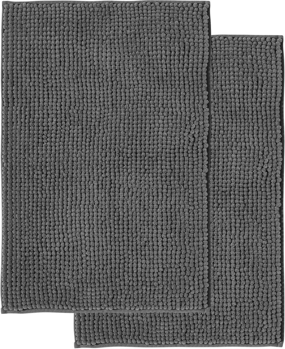 SnelShoppen - Decomira Badmat Anti-Slip van Zacht Chenille | Superabsorberend en Machinewasbaar | Ideaal als Badmat Set voor Badkamer, Douche, Bad of
