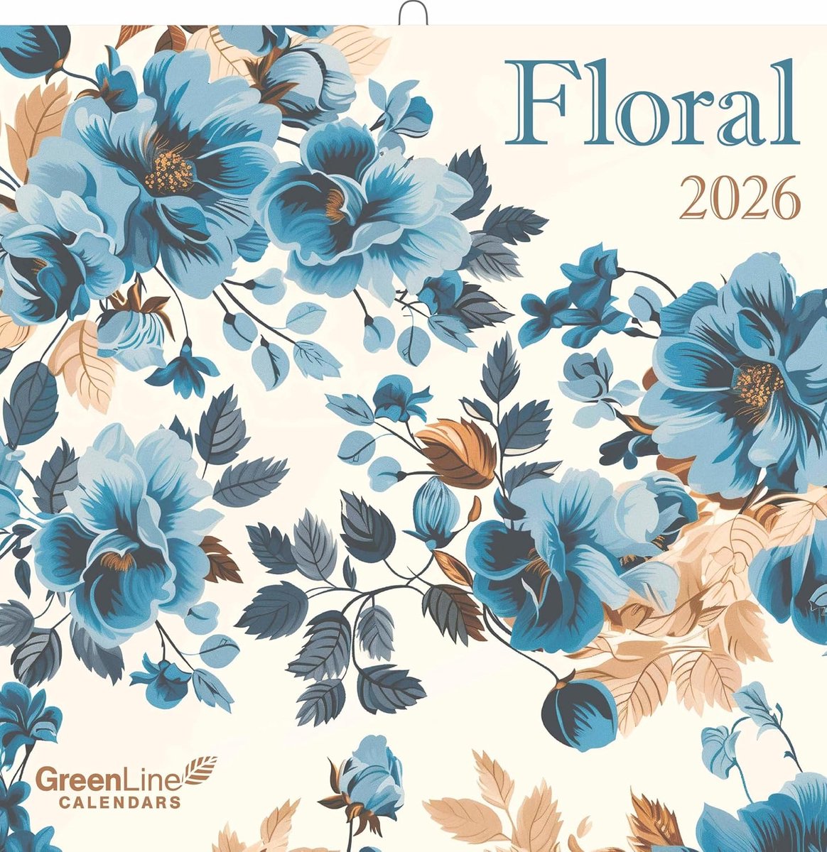 SnelShoppen - Wandkalender 2026 - 30x30 cm (30x60 cm geopend) - Floral Illustraties - Duurzaam - 6-talig - Voor Natuur- en Bloemenliefhebbers - Mooi v