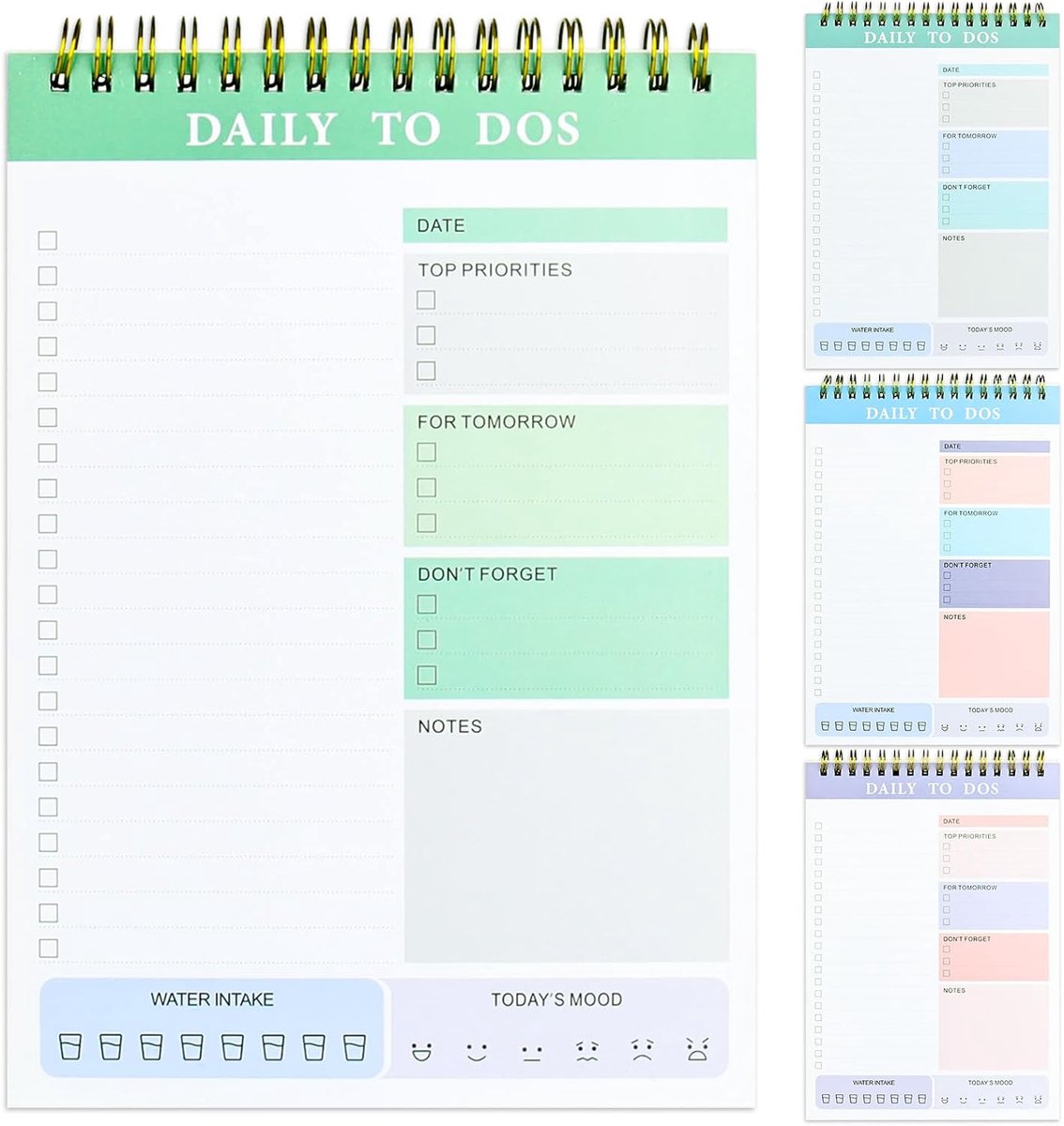 Thijox - 240 Scheurbare Afspraakbriefjes Praktijk, Ongedateerde Weekplanner, To Do Planner, Kantoor en School, 4 Stuks à 60 Blad, Robuuste Omslag, Dik