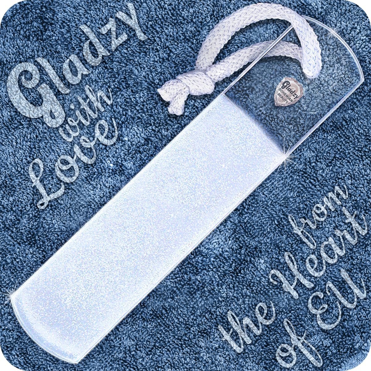 SnelShoppen - GLADZY Voetvijl van Tsjechisch Glas, Callus Remover, Dubbelzijdig Geëtst, Diverse Coarse en Fijne Oppervlakken voor Harde Huid en Gebars