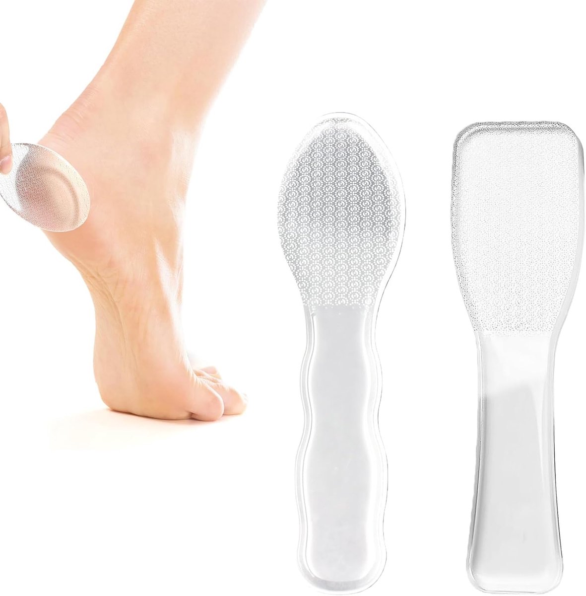 SnelShoppen - 2 Stuks Nano Glass Callus Remover, Professionele Voetvijl voor Voetverzorging, Effectieve Eeltverwijderaar met Ergonomisch Handvat voor