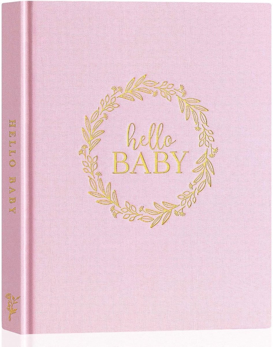 SnelShoppen - Memory Book Baby Jongens Meisjes - Linnen Kaft Eerste 5 Jaar Baby Dagboek - Herinneringen Bewaaralbum voor Nieuwe Ouders met Fotoalbum e
