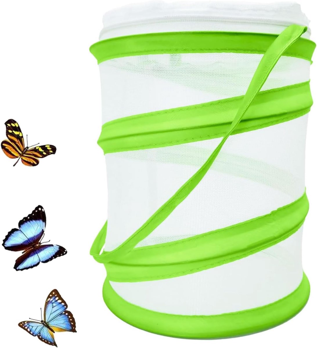 SnelShoppen - Insectenkooi, Pop-Up Vlinderhuis, Inklapbare Insectenleefruimte met Gaasnet, 16x20 cm, Ideaal voor Tuin, Kinderen, Feesten en Camping