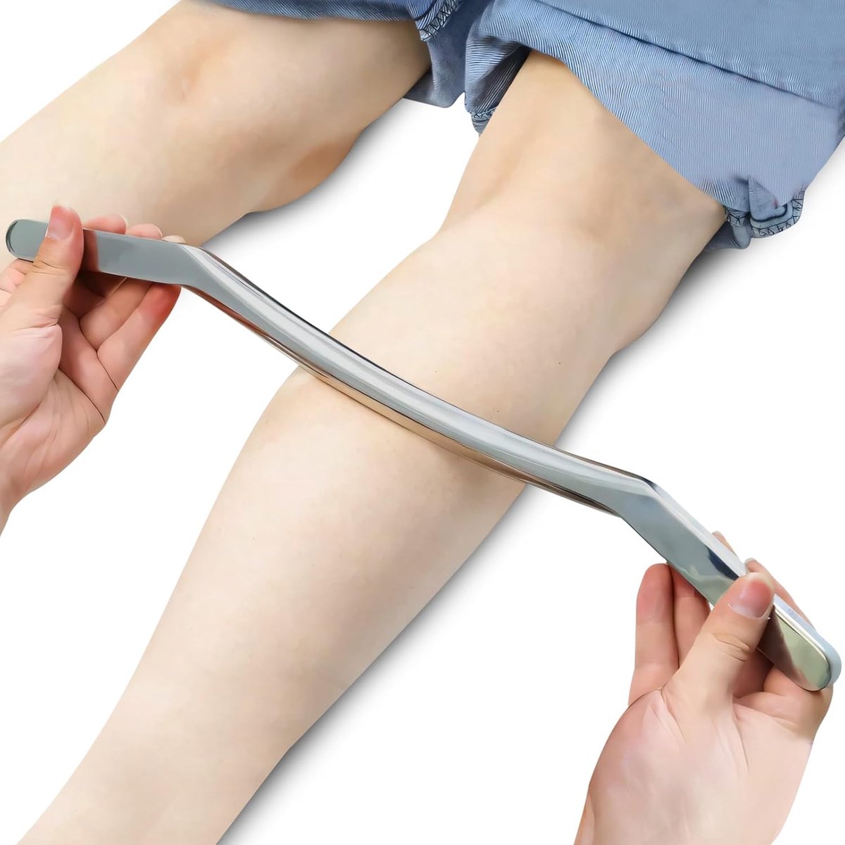 Thijox - Gua Sha Roestvrijstalen Schraper voor Spieren, IASTM Tool voor Ontspanning van Zacht Weefsel, Verbetering van Fascia-Knopen, Perfect voor Rug