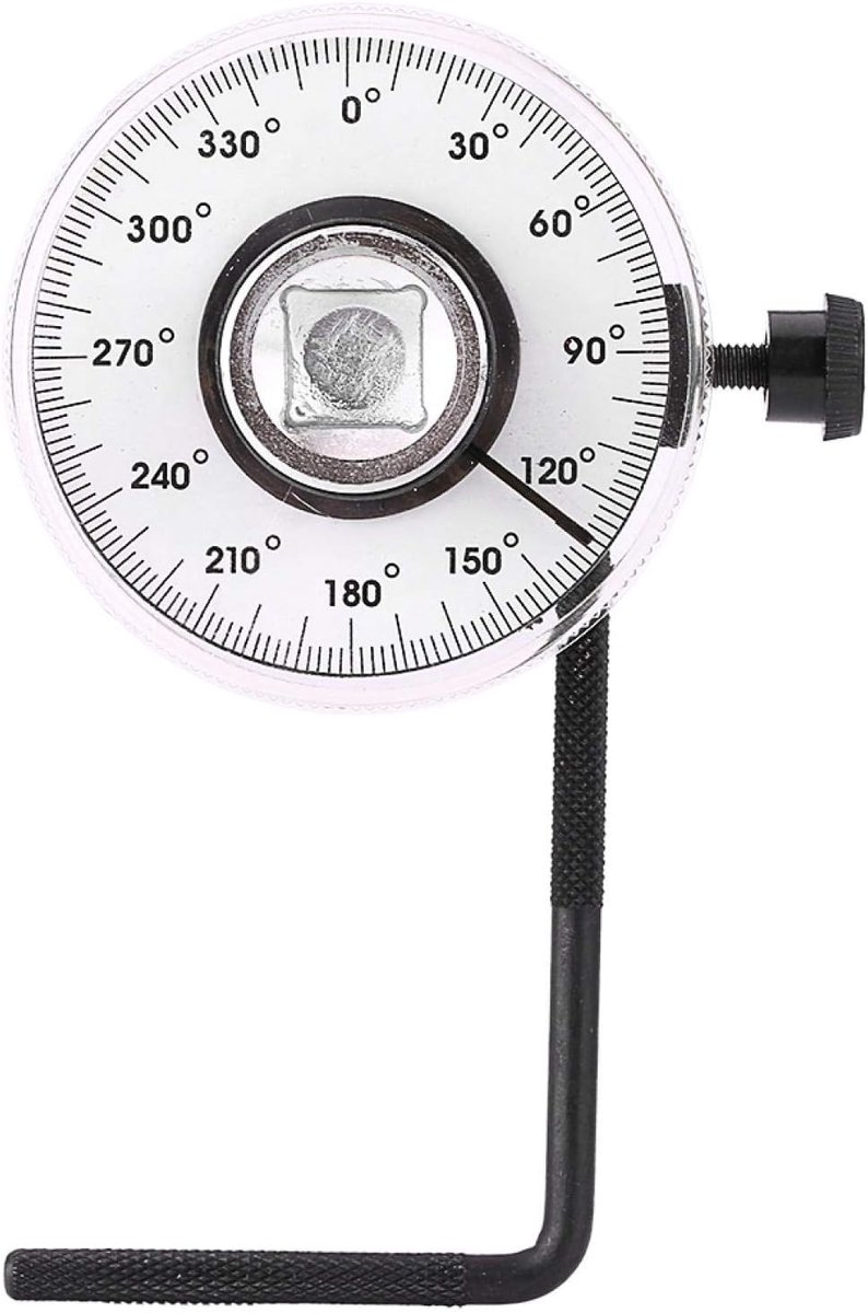 SnelShoppen - 2 Stuks Draaimoment Gradenboog 1/2 Inch 360 Graden Gereedschapsset - Nauwkeurig, Duidelijk Afleesbaar, Verstelbare Arm voor Motoren en M
