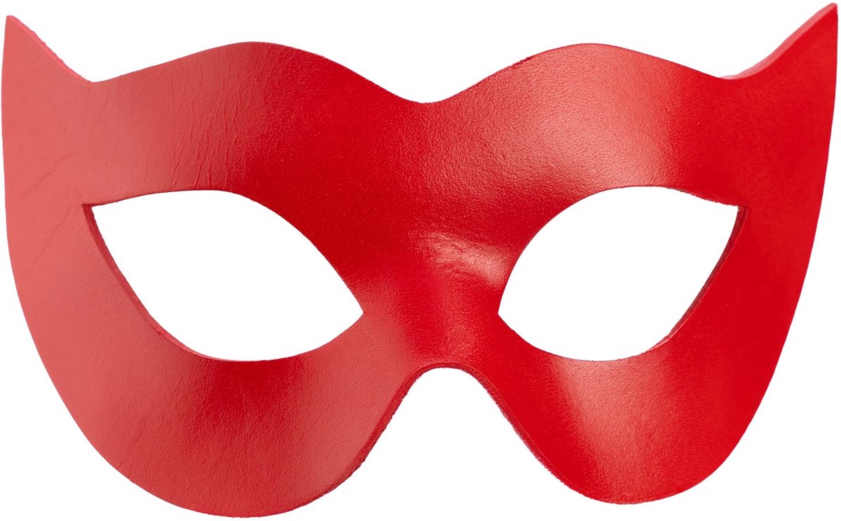 Colombina Spiona Rood Venetiaanse Leren Masker