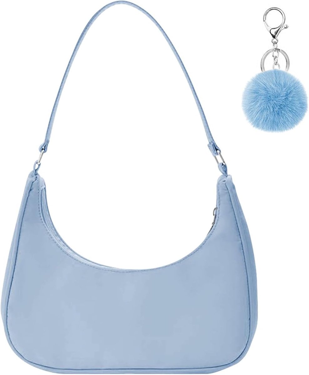 SnelShoppen - Dames Schoudertassen Y2K, Mini-Handtassen met Ritssluiting, Onderarmtas voor Feest, Kerstmis, Casual, Diverse Kleuren