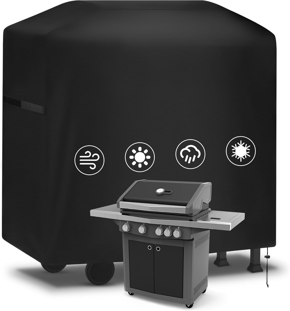 SnelShoppen - Hejo Barbecuehoes Waterdicht Winddicht Stofdicht 420D Oxford UV-bestendig 117x66x117 cm - Bescherming voor Tuin Barbecue