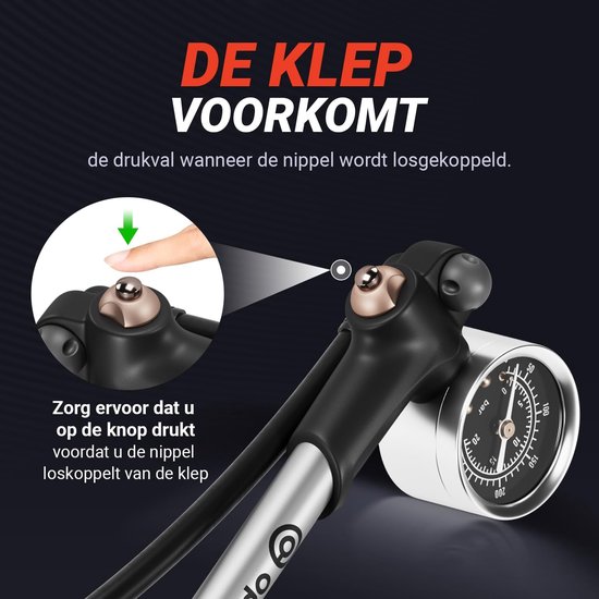 MTB Schokpomp en Vorkpomp voor Fietsen - Hogedrukpomp voor Onderhoud en Optimale Prestaties — afbeelding 5