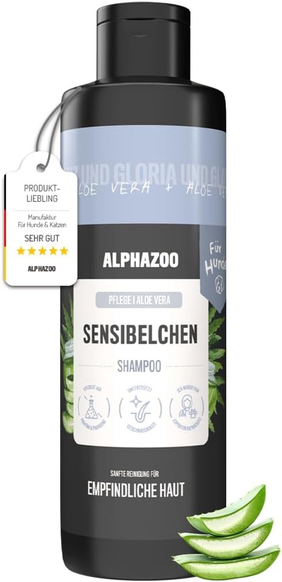 SnelShoppen - Dog Shampoo voor Honden met Gevoelige Huid - 250 ml - Zachte Vachtverzorging met Aloë Vera - Parabenen en Siliconen Vrij - Ideaal voor R