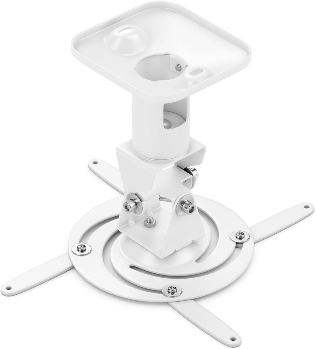 SnelShoppen - Universele Projector Beugel Plafondmontage - 360° Rotatable - ±25° Tiltable - Tot 15 kg - Afstand tot Plafond 215 mm - Kabelgeleiding -