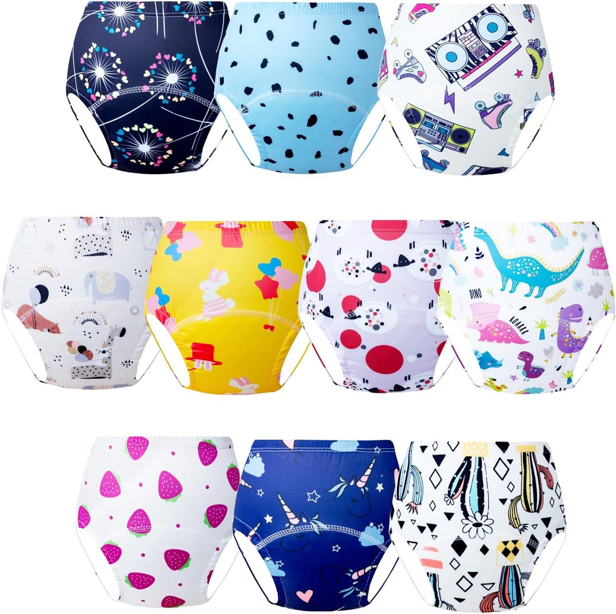SnelShoppen - JackLoveBriefs zindelijkheidstraining trainingsonderbroek kinderen 2-5 jaar - Set van 10, lekbescherming, uniseks, comfortabel, leerdesi