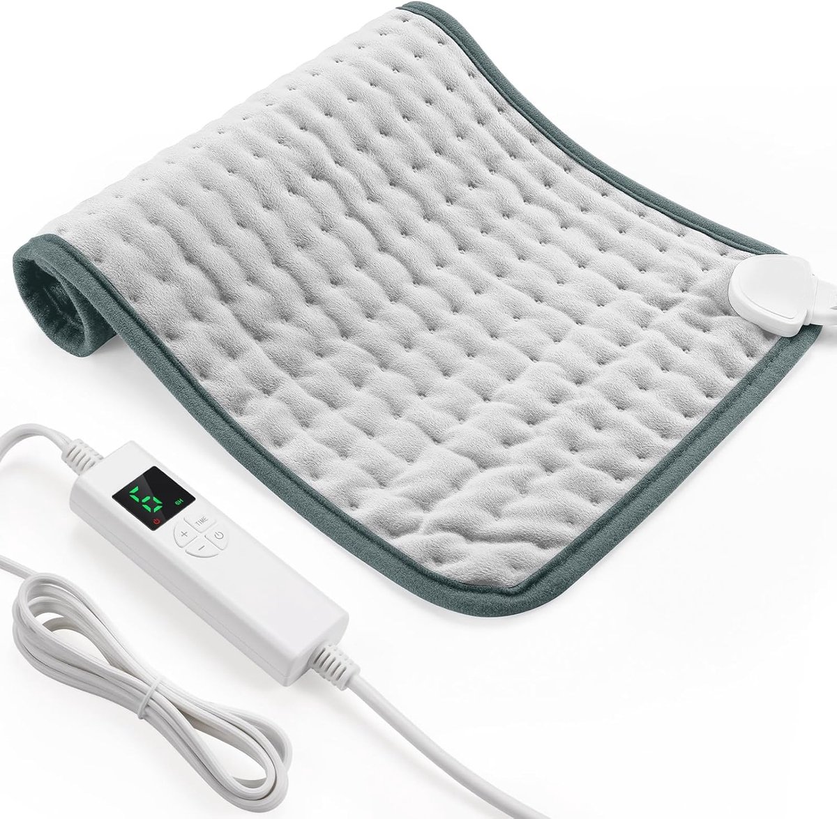 SnelShoppen - Elektrisch Verwarmingskussen voor Rug, Nek en Schouders, 6 Warmteniveaus, 6-Uurs Timer, Snel Opwarmend, Oververhittingsbeveiliging, Zach