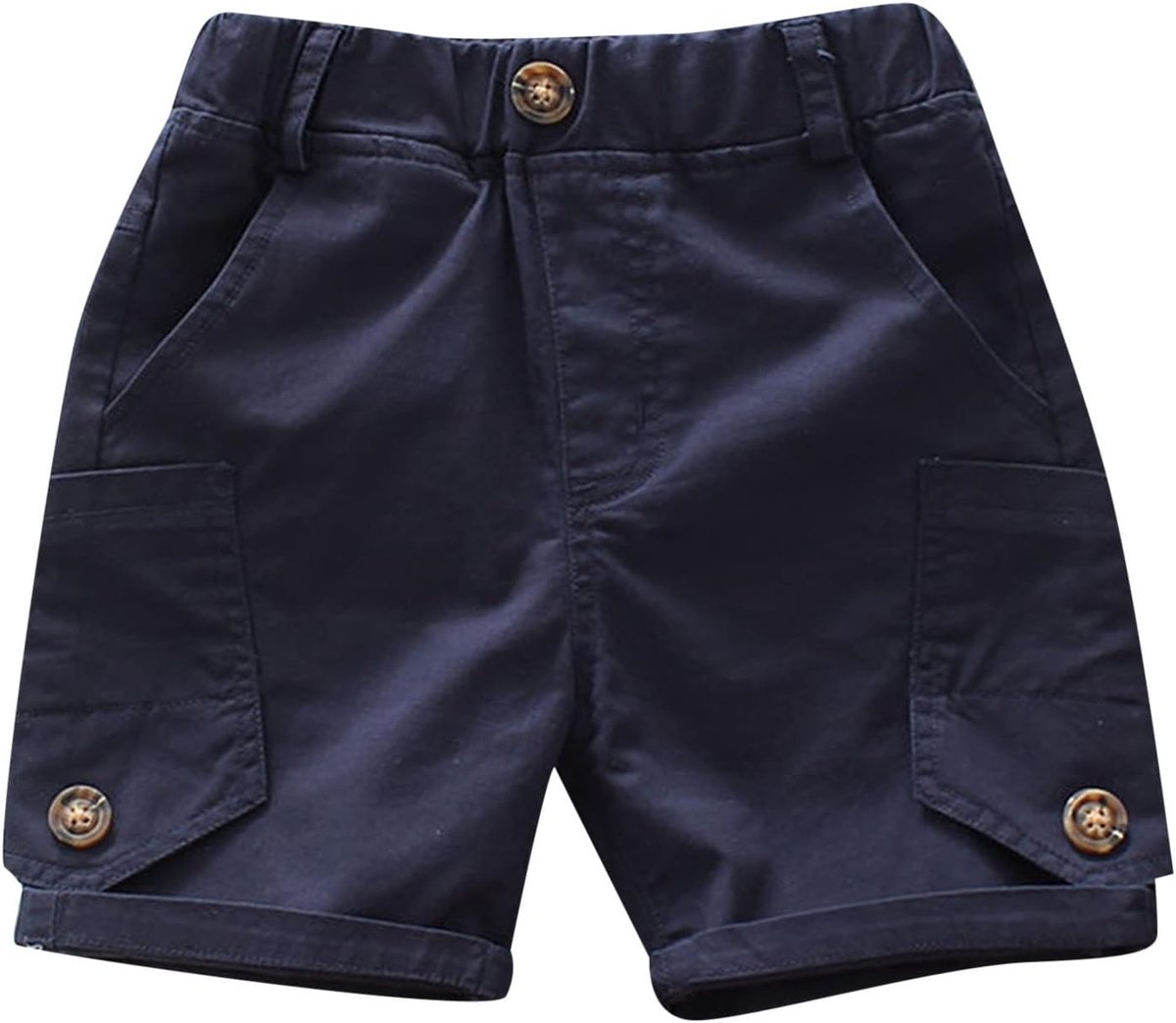 SnelShoppen - Baby Jongens Katoenen Shorts Maat 98 - Effen Lente Zomer Kleding voor Peuters - Ideaal voor Feestjes, Buitenspelen en Vakantie